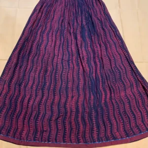 Long Skirt (Blue & Maroon Stripe)